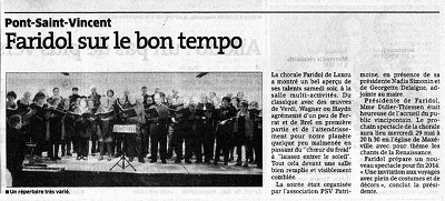 Article concert à Pont-Saint-Vincent