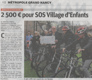 Article suite au concert au profit de SOS village d'enfants