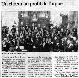 Article concert à l'église saint Genès de Laxou